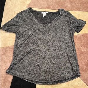 White House Black Market Gray Short Sleeve T-Shirt